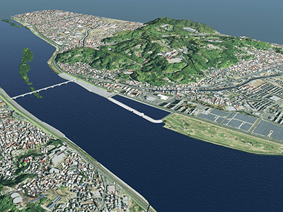 VACS制作のCIM　河川　イメージ画像
