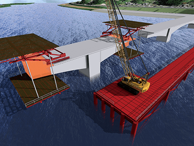 VACS制作のCIM　施工シミュレーション　イメージ画像