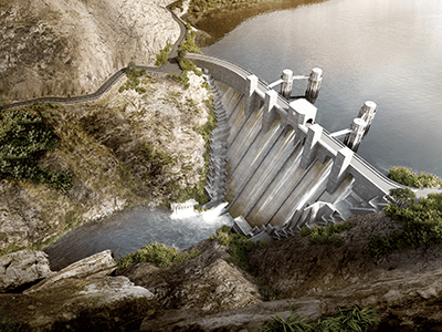 VACS制作のCIM　ダム　イメージ画像