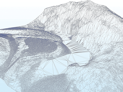 VACS制作のCIM　点群（サーフェス化）イメージ画像