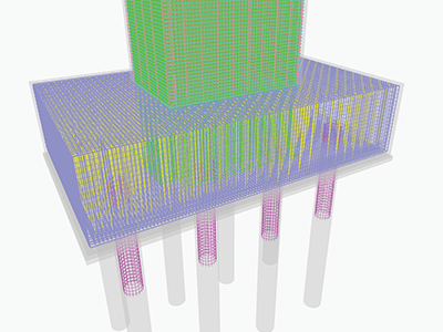 VACS制作のCIM　鉄筋（橋梁下部工）イメージ画像